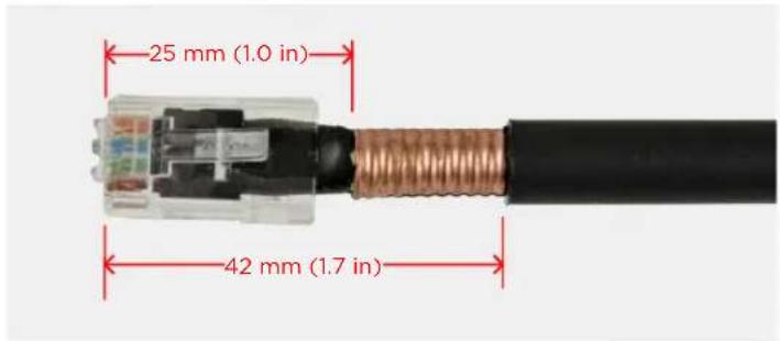 25 mm (1.0 in) 42 mm (1.7 in)