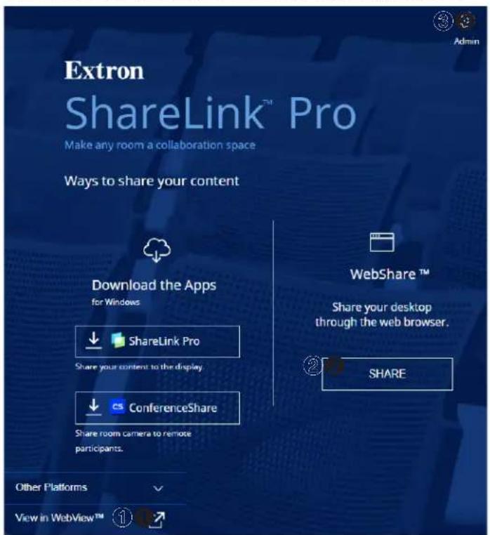 Extron ShareLink™ Pro Make any room a collaboration space Ways to share your content Download the Apps for Windows ShareLink Pro Share your content to the display. ConferenceShare Share room camera to remote participants. Other Platforms View in WebView™
