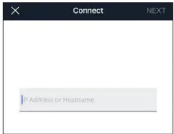 Connect NEXT P Address or Hostname