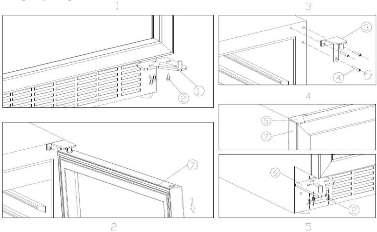 Vintec V40BVCBK - REVERSIBILITY OF THE DOOR - 1
