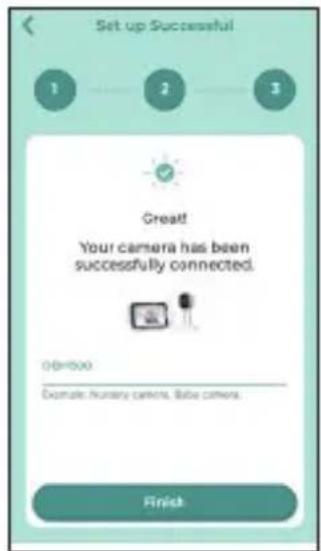 Set up Successful 1 2 3 Great! Your camera has been successfully connected. Openbox Extricate urinary cancers, Tube camera. Finish