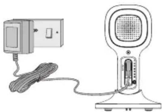 Oricom BS7OBH500 - Connecting the Power Supply of the Baby Unit - 1