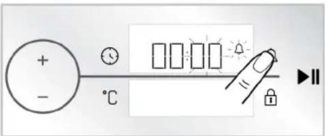Diagram showing a temperature sensor with clock, battery, and lock symbols connected to a finger pointing to a play button