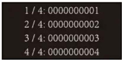 1 / 4: 0000000001 2 / 4: 0000000002 3 / 4: 0000000003 4 / 4: 0000000004