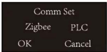 Comm Set Zigbee PLC OK Cancel