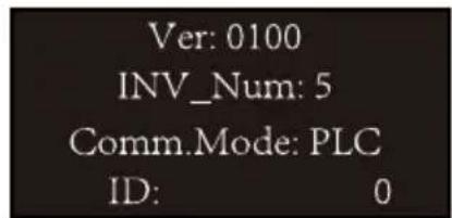 Ver: 0100 INV_Num: 5 Comm.Mode: PLC ID: 0
