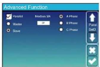 Advanced Function Parallel Modbus SN A Phase Master 0 B Phase Slave C Phase Parallel Set3