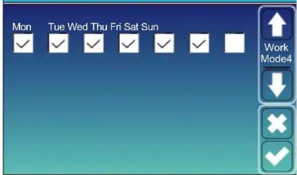 Mon Tue Wed Thu Fri Sat Sun Work Mode4 ↓ × ✓