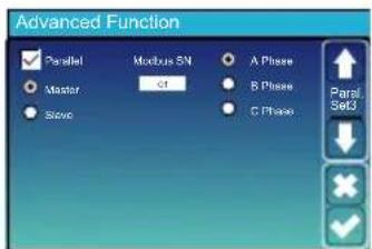 Advanced Function Parallel Modbus SN A Phase Master of B Phase Score C Phase Parallel Set3