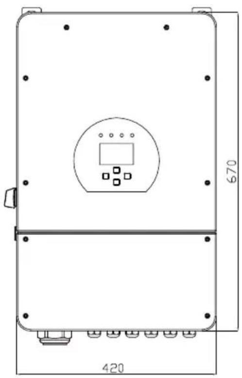 Deye SUN-5K-SG02LP2-US-AM2 - Product Size - 1