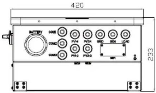 420 BATTERY COM COM2 PVH PV2H GRID GDN LOAD COM3 PV1-2 PV2-2 MP1 233