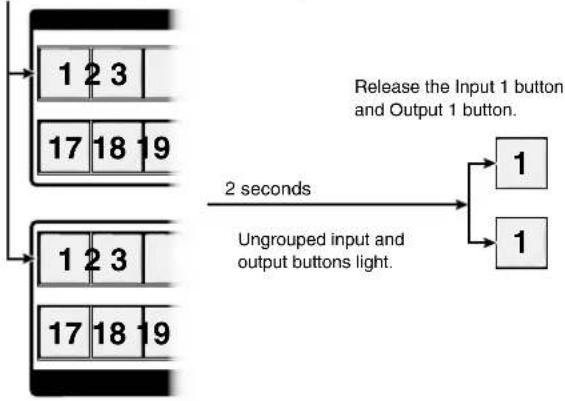 Extron FOX Matrix 7200 - Example 5: Grouping inputs and outputs - 1