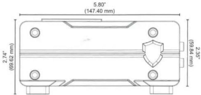 5.80" (147.40 mm) 2.74" (69.62 mm) (59.84 mm) 2.35°