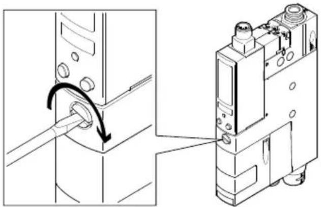 Festo OVEM-10-H-B-QO-CE-N-LK - Setting the intensity of the ejector pulse - 1