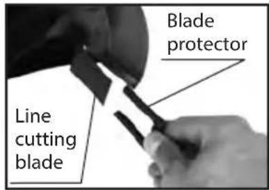 Line cutting blade Blade protector
