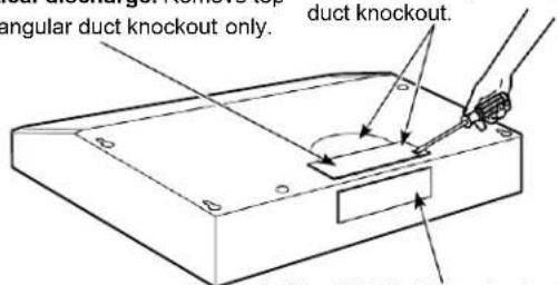 duct knockout. angular duct knockout only. duct knockout.