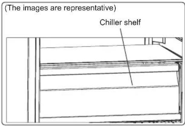 (The images are representative) Chiller shelf