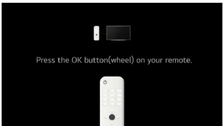 Press the OK button(wheel) on your remote.