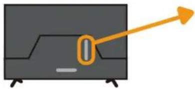 Illustration of a monitor with an orange arrow pointing to the screen (no text or symbols)