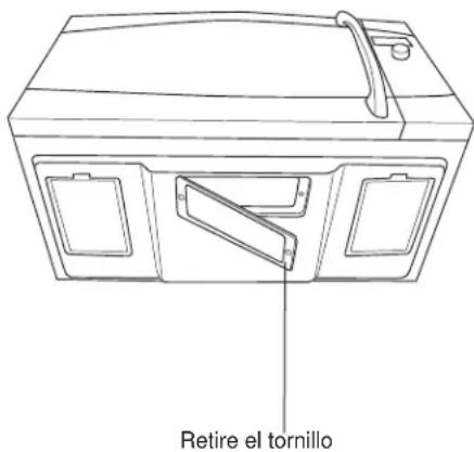 Retire el tornillo