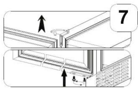Technical diagram showing airflow or ventilation system with directional arrows and labeled component '7'