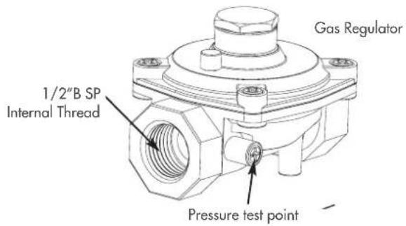 Gas Regulator 1/2"B SP Internal Thread Pressure test point