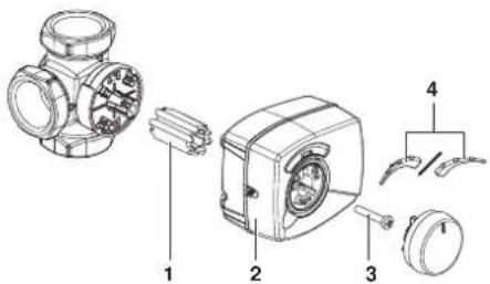 Technical diagram of a mechanical device with numbered parts for identification