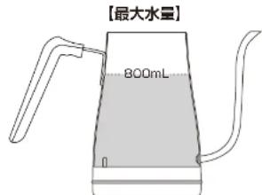 Yamazen EGL-C1281 - ケトルに 水 を 入れる - 3