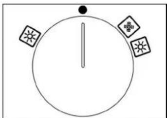 Simple circular diagram with a vertical line and four small icons around it (no text or labels)