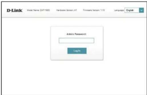 D-Link Model Name: DAP-1000 Hardware Version: A1 Firmears Version 1.10 Language: English Admin Password: Login