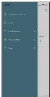 Install New Device Log In Local Devices App Settings Help Clients 1