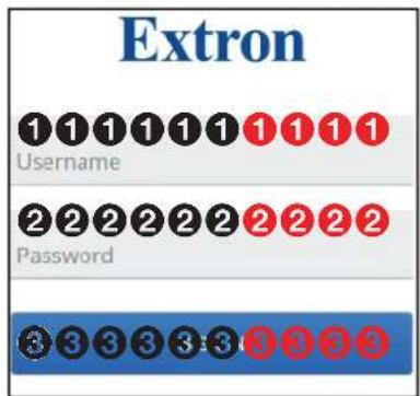 Extron 1 1 1 1 1 1 1 1 1 1 Username 2 2 2 2 2 2 2 2 2 2 Password 3 3 3 3 3 3 3 3 3 3