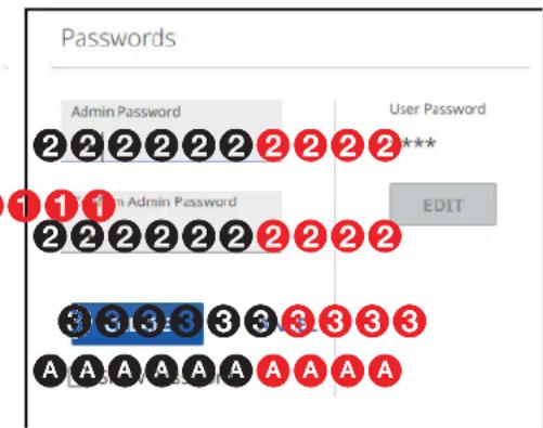 Extron DTP3 R 311 - Passwords page - 2