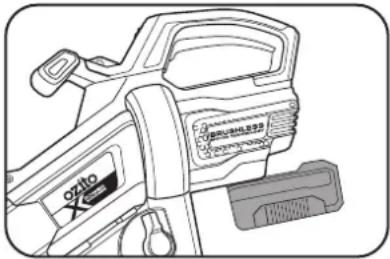 Ozito PXBVS-018 - Installing and Removing the Battery - 1