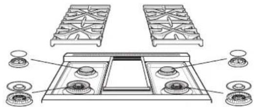SIGNATURE SKSDR360SIS - Removing and Replacing the Gas Surface Burners - 1