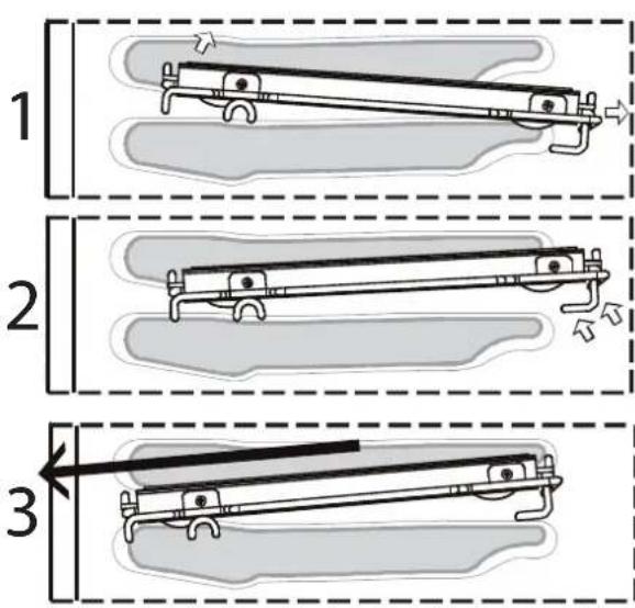 Artusi AO750MBP - To remove extendable rack from the oven (see Fig. 6): - 1