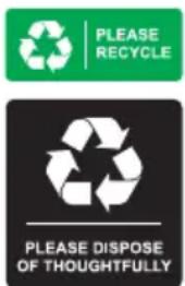 PLEASE RECYCLE PLEASE DISPOSE OF THOUGHTFULLY