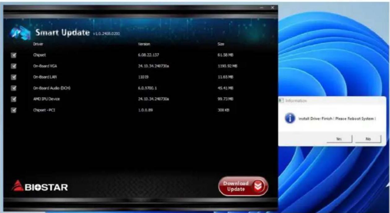 Smart Update v1.0.2408.0200 Driver Version Size Chipset 6.08.22.137 61.58 MB On-Board VGA 24.10.34.240730a 1190.92 MB On-Board LAN 11019 11.65 MB On-Board Audio (DOH) 6.0.9700.1 45.41 MB AMD IPU Device 24.10.34.240730a 99.73 MB Chipset -PCI 1.0.0.89 308 KB Download Update BIOSTAR