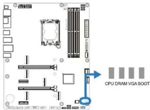 BIOSTAR Z890A-SILVER - Debug LED: 디버그 LED 표시등 - 1