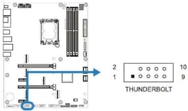BIOSTAR Z890A-SILVER - THUNDERBOLT: штыревой соединитель Thunderbolt - 1
