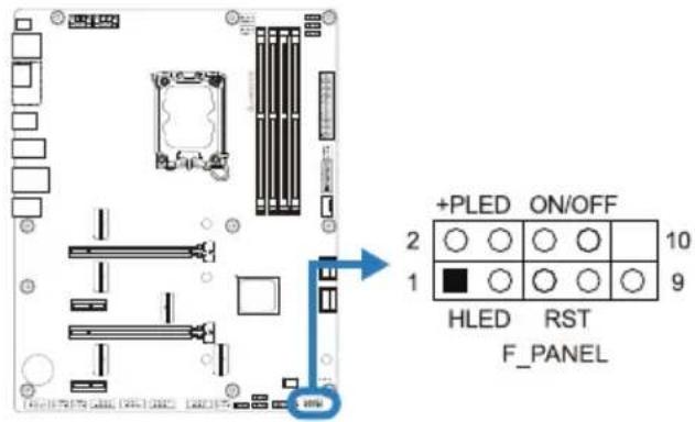 +PLED ON/OFF 2 10 HLED RST F_PANEL
