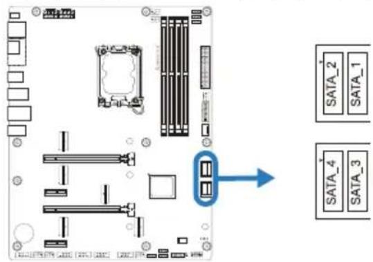 BIOSTAR Z890A-SILVER - SATA\_1/ SATA\_2/ SATA\_3/ SATA\_4: 시리얼 ATA 커넥터 - 1