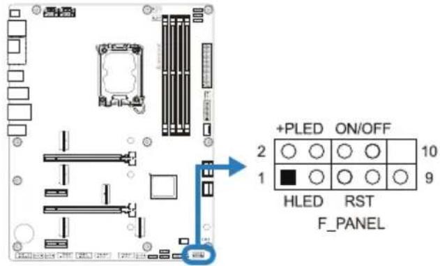BIOSTAR Z890A-SILVER - F\_PANEL: штыревой соединитель передней панели - 1