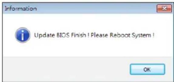 Information Update BIOS Finish! Please Reboot System! OK