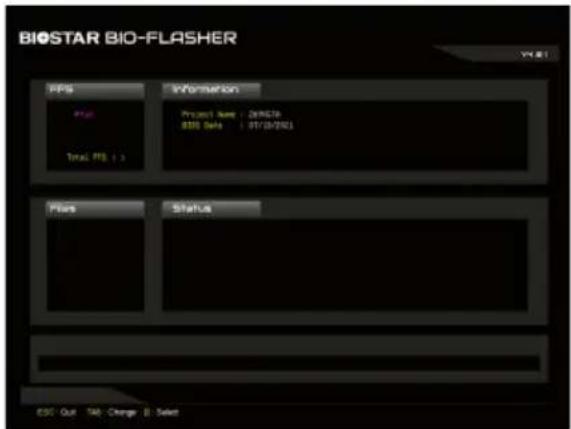 BIOSTAR BIO-FLASHER PPs Information Project Name: D:\BOS\bp BOS Date: 01/10/2021 Total PIs: 1 Plans Status COS: Out TAB: Change: 0: Select