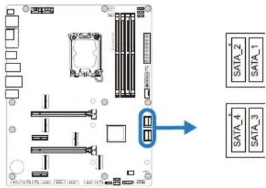 BIOSTAR Z890A-SILVER - SATA\_1/ SATA\_2/ SATA\_3/ SATA\_4: Serial ATA 接頭 - 1