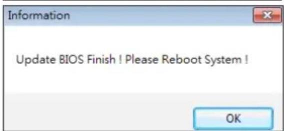 Information Update BIOS Finish ! Please Reboot System ! OK