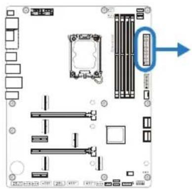 BIOSTAR Z890A-SILVER - ATX: ATX 전원 커넥터 - 1