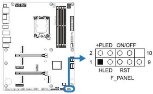 BIOSTAR Z890A-SILVER - F\_PANEL: 前置面板接頭 - 1