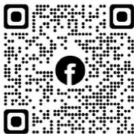 QR code with central Facebook logo, likely linking to a digital resource or website